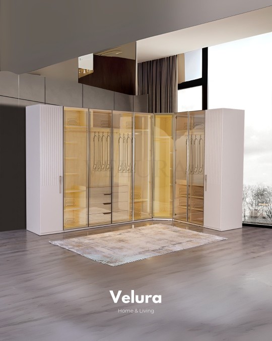 Tress 9 Kapılı Köşe Dolap