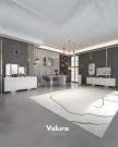 parlak beyaz aynalı şifonyer