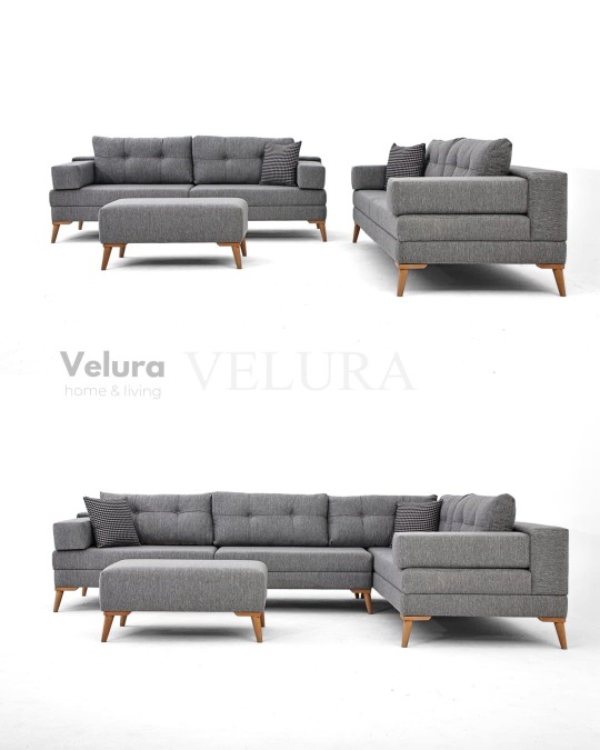 Zeri Koyu Yeşil Puzzle Modüler Köşe Koltuk Takımı Zeri Koyu Yeşil Puzzle Modüler Köşe Koltuk Takımı