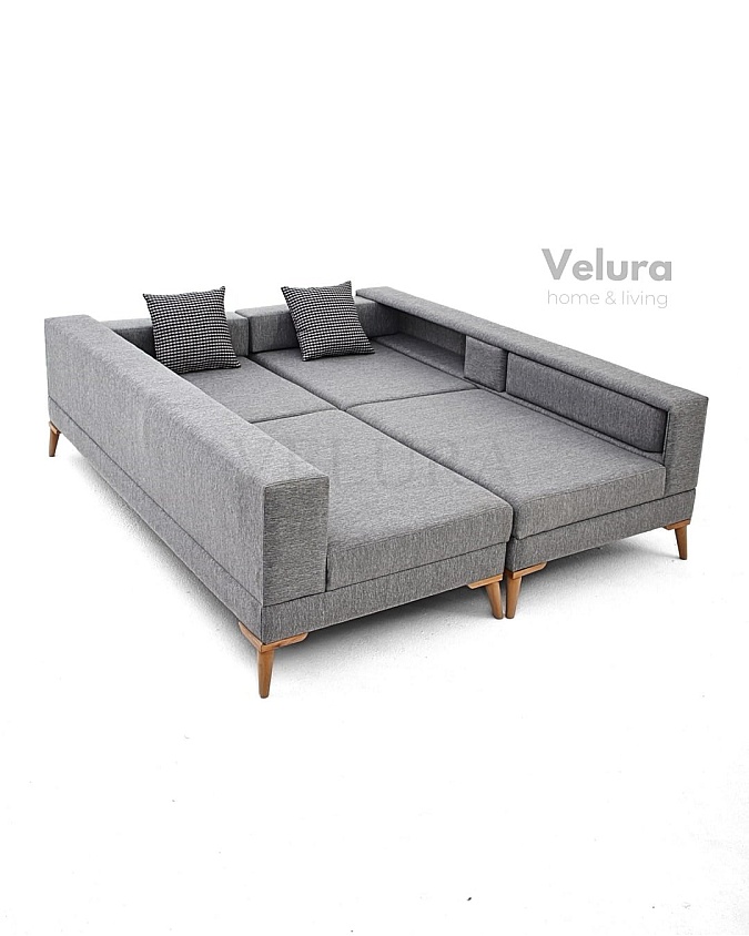 Zeri Antrasit  Puzzle Modüler Köşe Koltuk Takımı