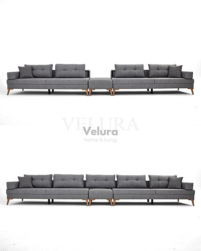 Zeri Antrasit  Puzzle Modüler Köşe Koltuk Takımı