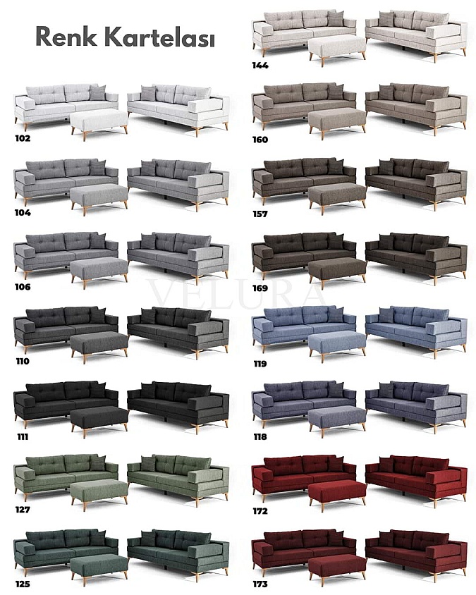 Zeri Antrasit  Puzzle Modüler Köşe Koltuk Takımı