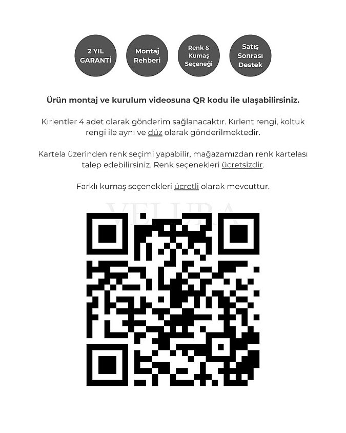 Zeri Antrasit  Puzzle Modüler Köşe Koltuk Takımı