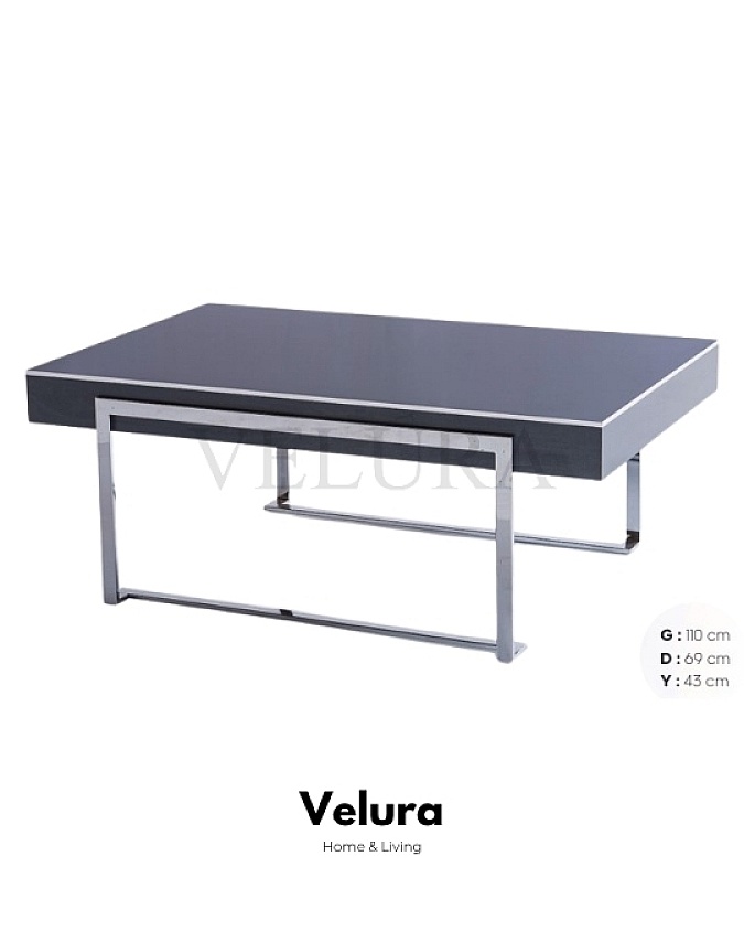 Afra Antrasit Krom Orta Sehpa - Velura Home Afra Antrasit Krom Orta Sehpa Velura Home