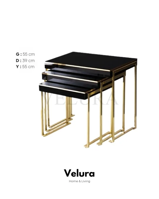 Afra Siyah Gold Yan Sehpa