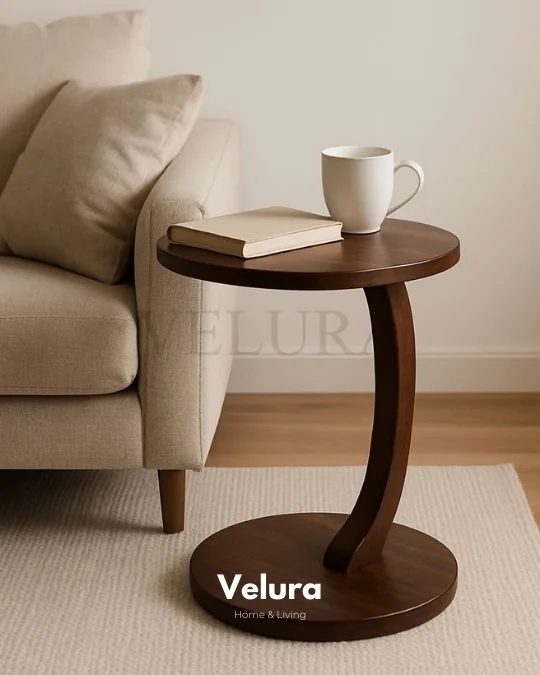 Arel Koyu Ceviz Yan Sehpa