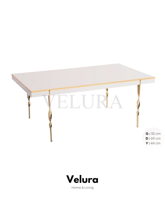 Asil Ekru Gold Orta Sehpa