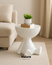 Velura Home Gri Taş Yan Sehpa Modeli