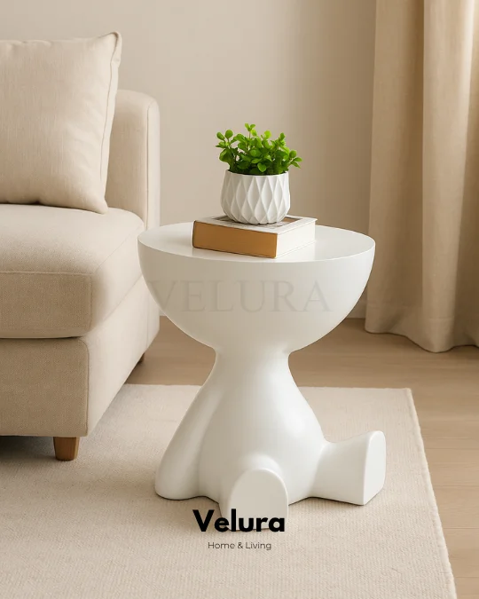 Ayıcık & Teddy Beyaz Yan Sehpa