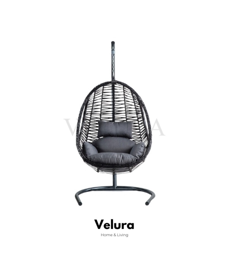Cosmo Bahçe Salıncağı - Cosmo Kahve Rattan Gri Minder Cosmo Bahçe Salıncağı - Cosmo Kahve Rattan Gri Minder
