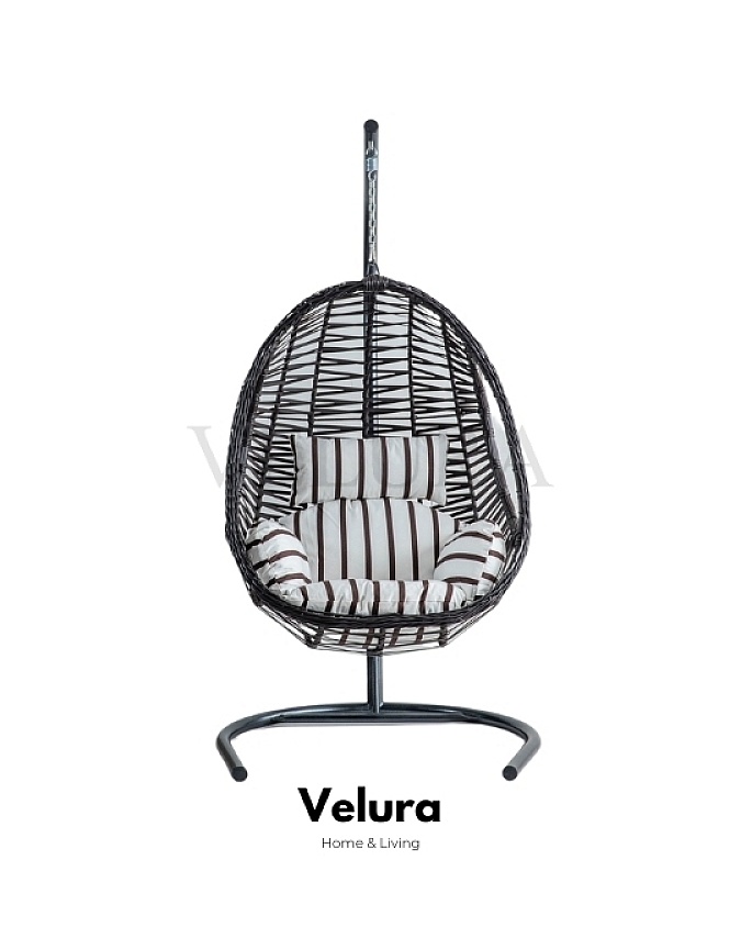 Cosmo Bahçe Salıncağı - Cosmo Kahve Rattan Zebra Minder