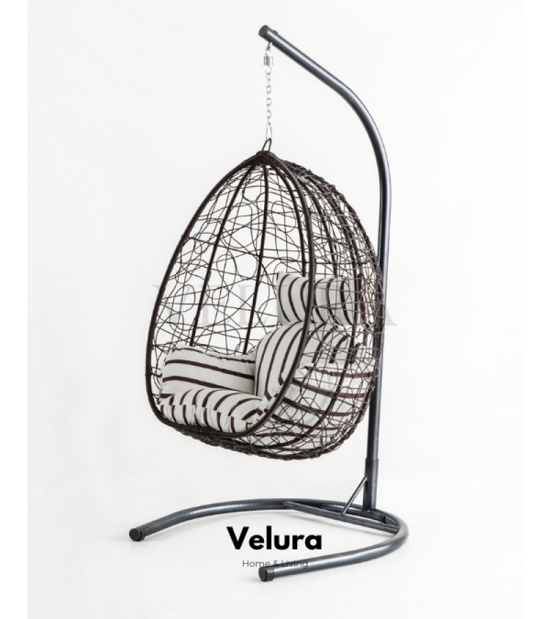 Deco Bahçe Salıncağı - Swing Kahve Rattan Zebra Minder Deco Bahçe Salıncağı - Swing Kahve Rattan Zebra Minder