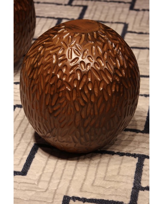 Küre Orta Sehpa - Dragon (Ceviz) - Fasulye - Füme Cam