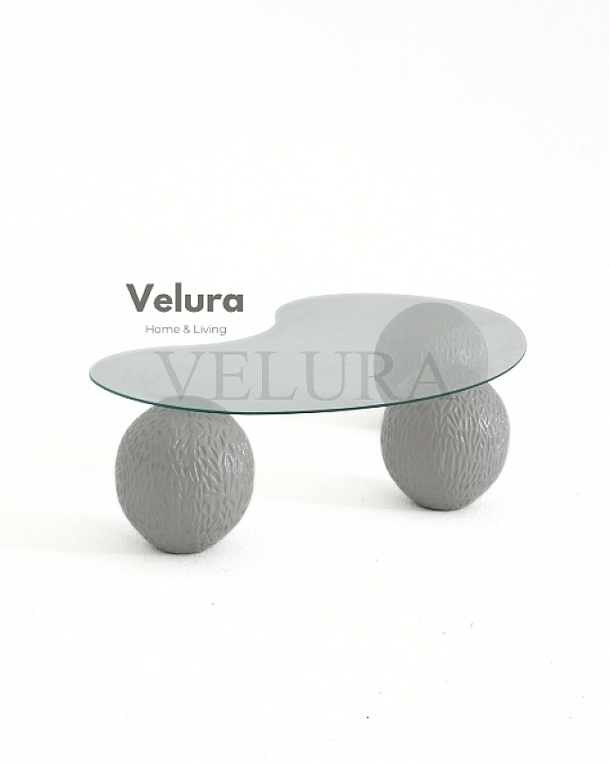 Dragon Orta Sehpa Açık Gri Şeffaf Cam