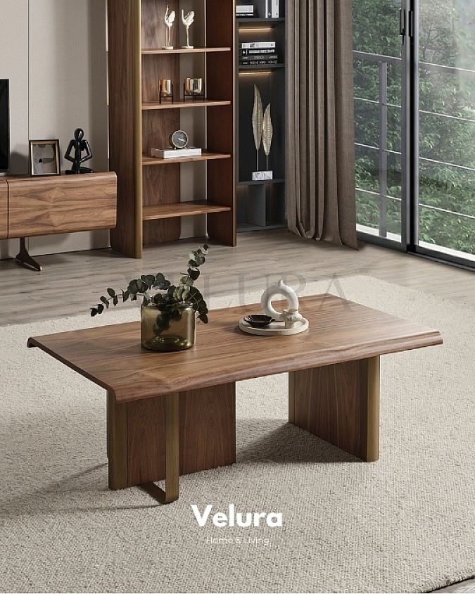 Ceviz Renk Ahşap Orta Sehpa