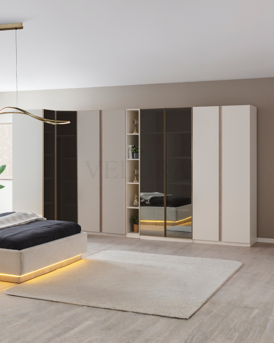 Flora 8 Kapaklı Köşe Dolap