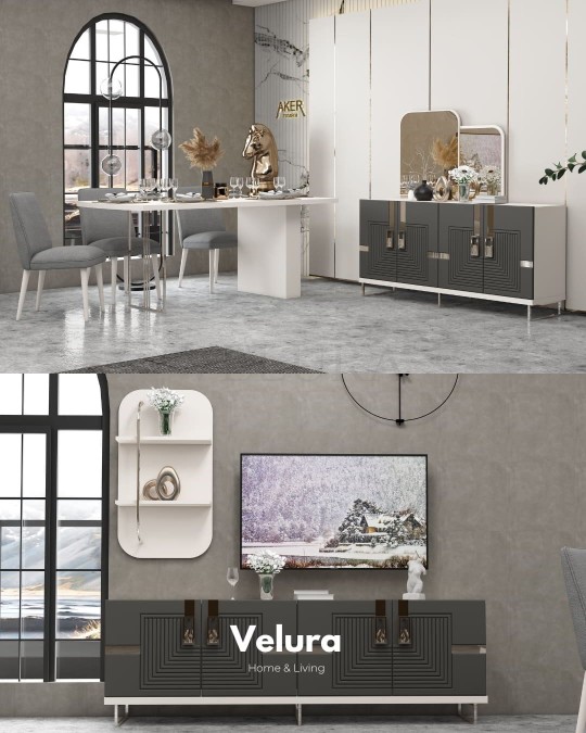 MDF gövdeli modern yemek masası