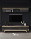 Lüks Tasarım TV Ünitesi Modelleri Grand TV Ünitesi Ahşap ve Antrasit Detaylı