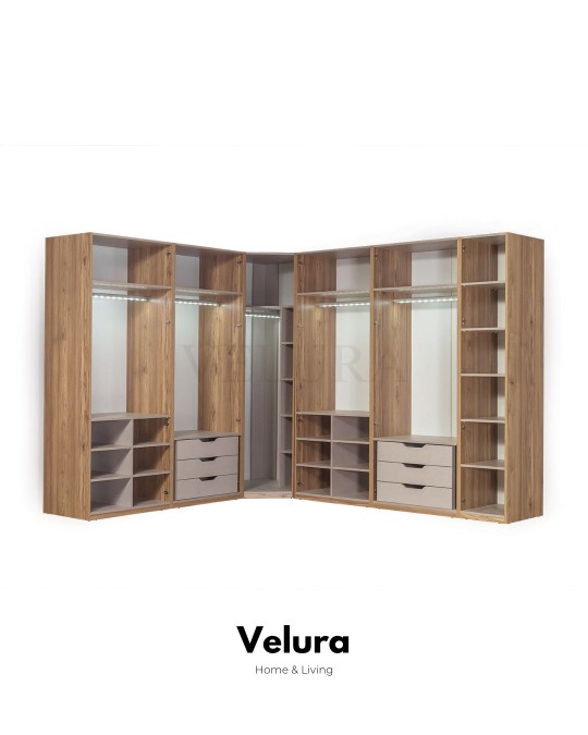 İzgi 10 Kapaklı Full Camlı Dolap