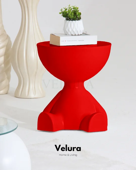 Ayıcık & Teddy Kırmızı Yan Sehpa