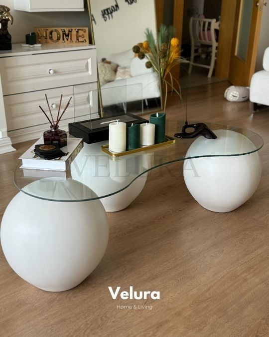Küre Orta Sehpa - Beyaz