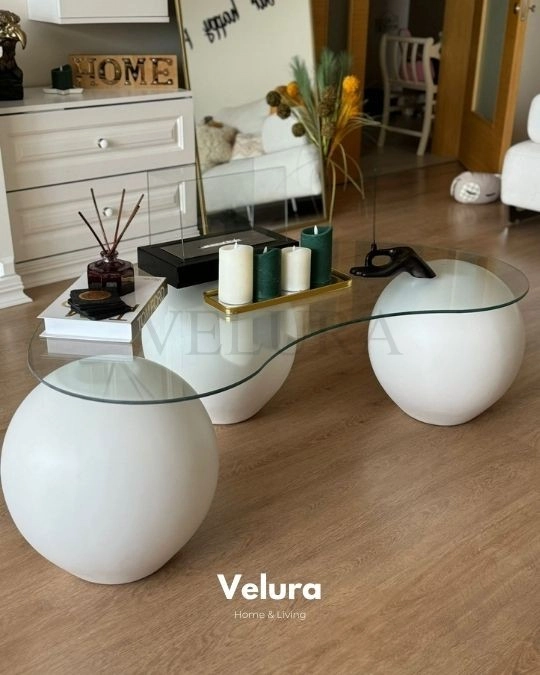 Küre Orta Sehpa - Beyaz