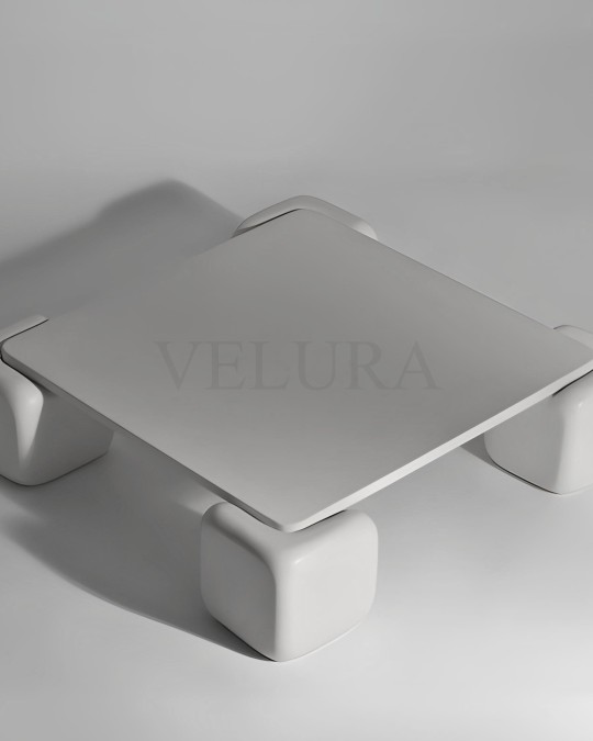 Küre Orta Sehpa - 4 Zar (Beyaz) - Kare - Beyaz Mdf