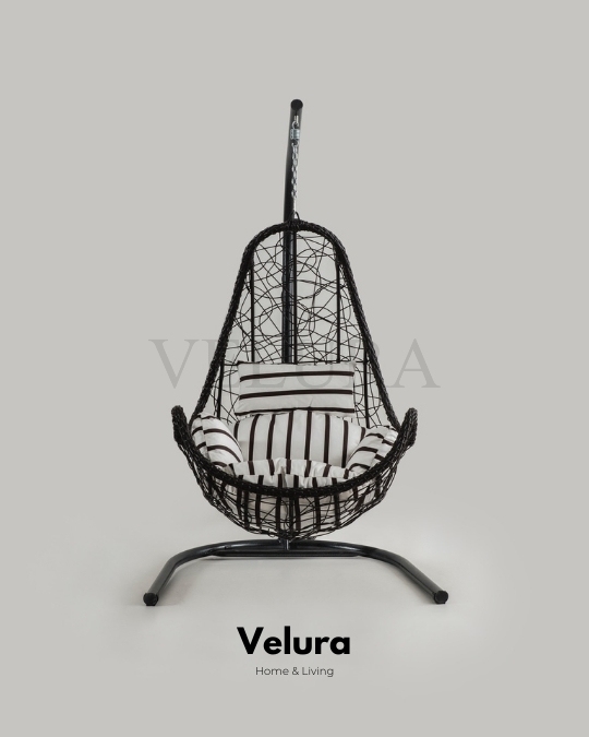 Net Bahçe Salıncağı - Kahve Rattan Zebra Minder
