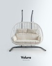 Pop Bahçe Salıncağı Çift Kişilik - Beyaz Rattan Krem Minder Pop Bahçe Salıncağı Çift Kişilik - Beyaz Rattan Krem Minder