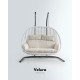 Pop Bahçe Salıncağı Çift Kişilik - Beyaz Rattan Krem Minder Pop Bahçe Salıncağı Çift Kişilik - Beyaz Rattan Krem Minder