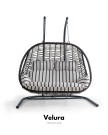 Pop Bahçe Salıncağı Çift Kişilik - Kahve Rattan Zebra Minder Pop Bahçe Salıncağı Çift Kişilik - Kahve Rattan Zebra Minder