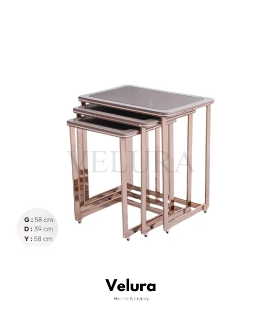 Prestij Toprak Rose Gold Yan Sehpa