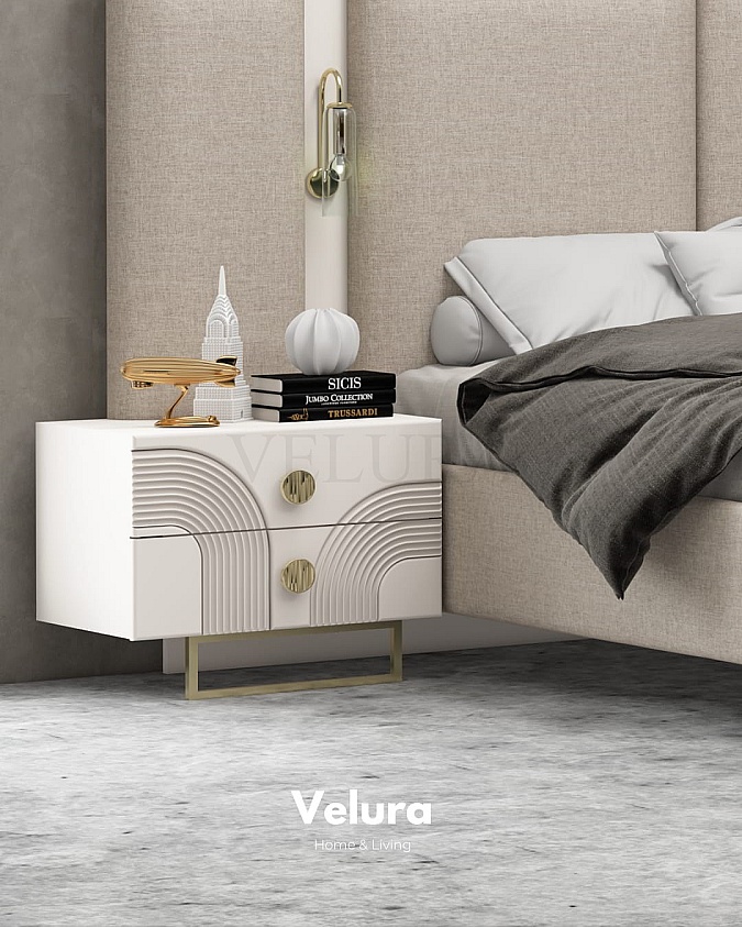 Sarmaşık Komodin beyaz