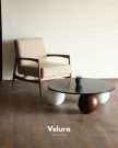 Modern siyah beyaz ceviz detaylı yuvarlak sehpa modeli