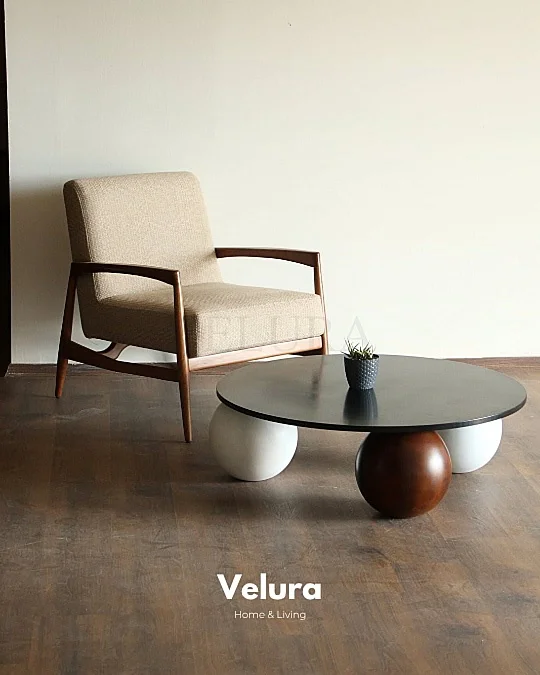 Küre Ahşap Orta Sehpa - S.Yuvarlak & 2B-1C