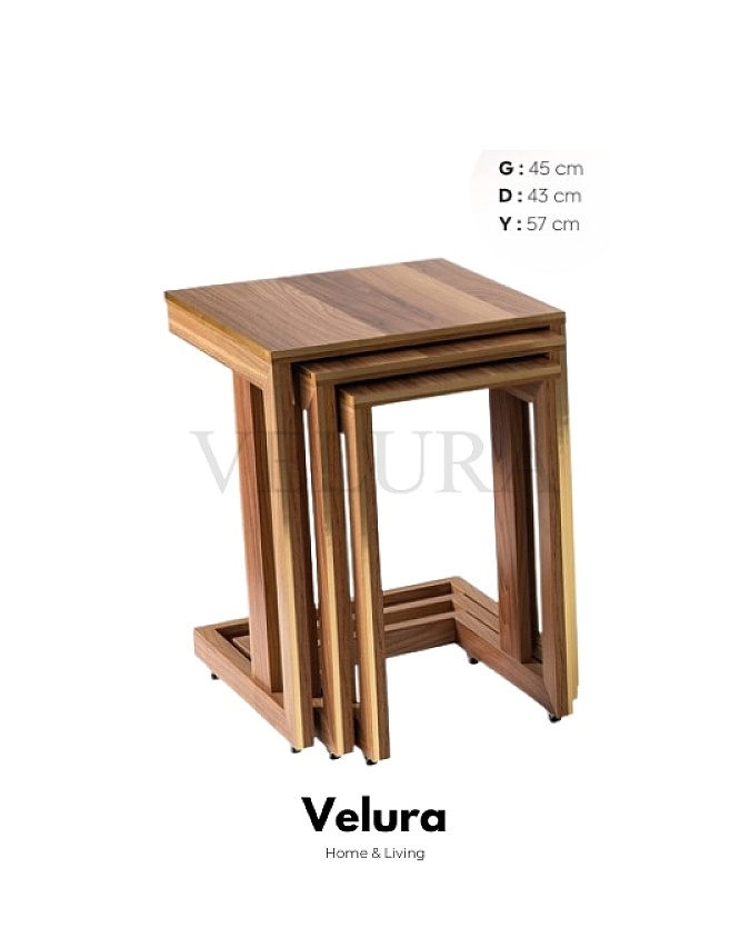 Velura Home Söğüt Gold Sehpa