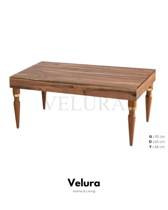 Yakut Ceviz Gold Orta Sehpa