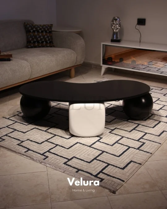 Zaro Düz Siyah Sehpa -  Siyah Fasülye Mdf