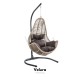 Zen Bahçe Salıncağı - Krem Rattan Gri Minder Zen Bahçe Salıncağı - Krem Rattan Gri Minder