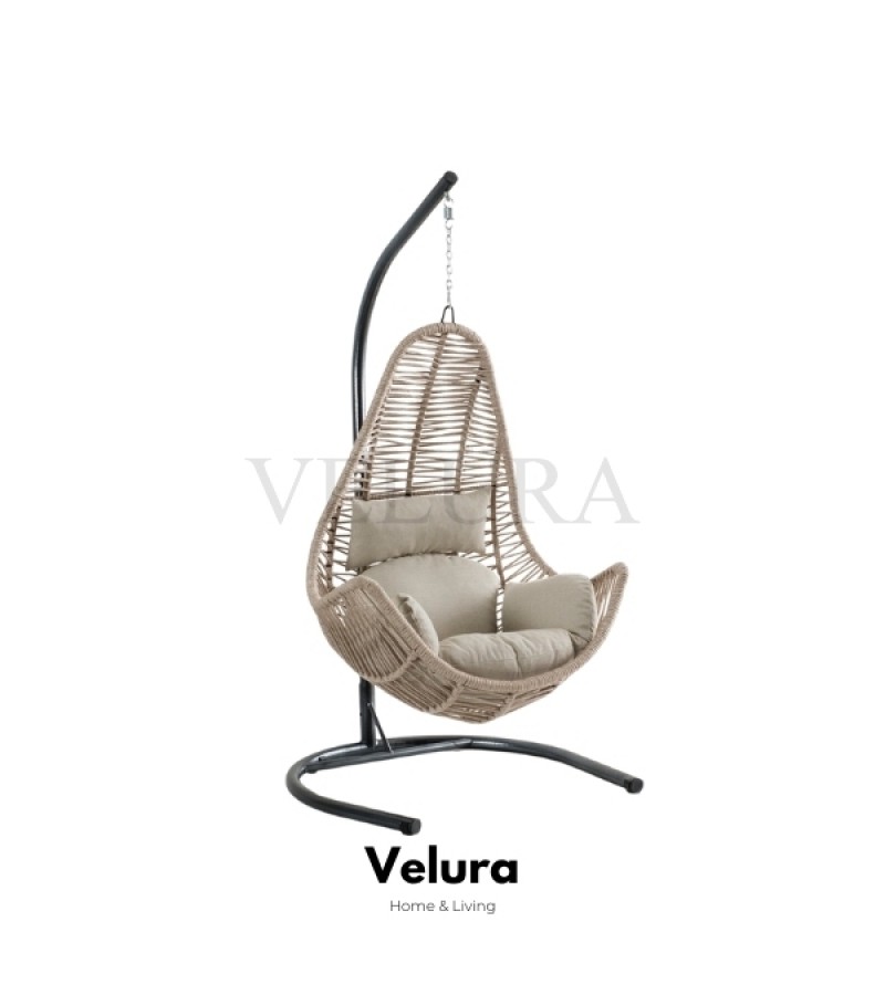 Zen Bahçe Salıncağı - Krem Rattan Krem Minder Zen Bahçe Salıncağı - Krem Rattan Krem Minder