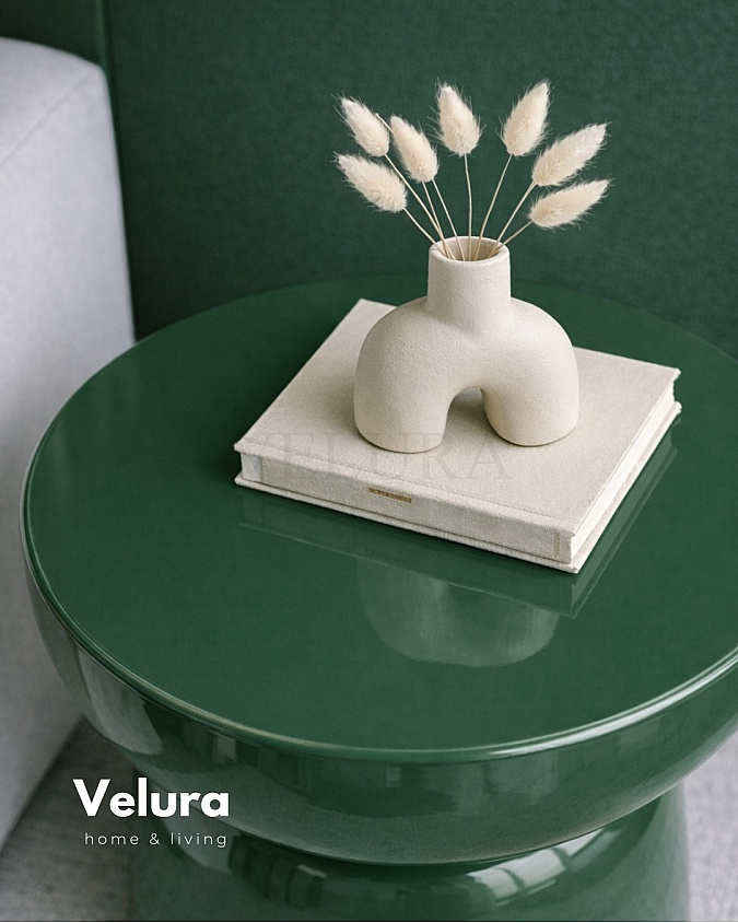 Yeşil renk Fargo mantar form yan sehpa 45x45x60