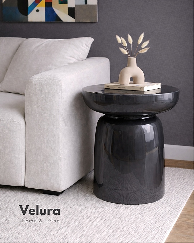 Antrasit renk Fargo mantar form yan sehpa 45x45x60