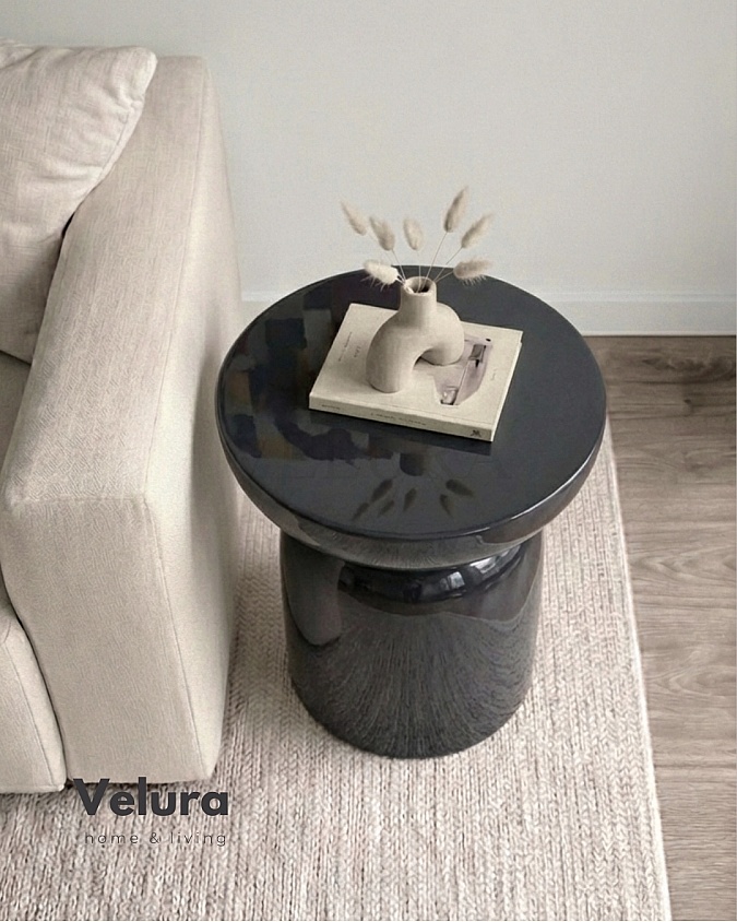 Antrasit renk Fargo mantar form yan sehpa 45x45x60