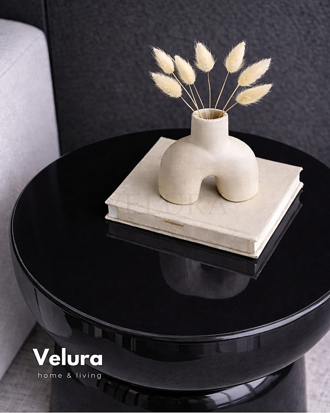 Siyah renk Fargo mantar form yan sehpa 45x45x60