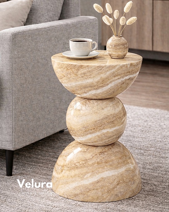 Maco Yan Sehpa - Traverten