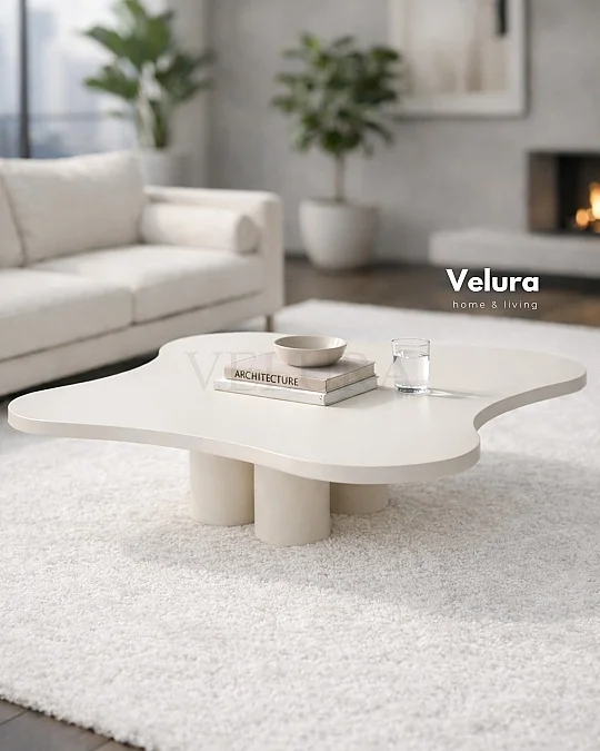 Kelebek Orta Sehpa - Kırık Beyaz