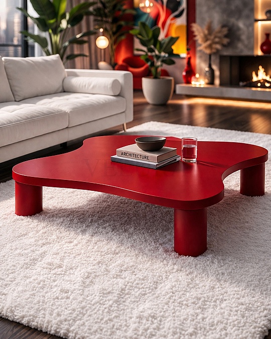 Kelebek Orta Sehpa - Kırmızı