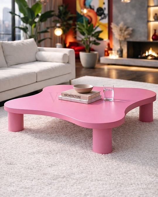 Kelebek Orta Sehpa - Pembe