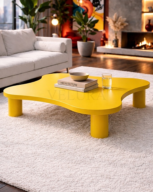 Kelebek Orta Sehpa - Sarı