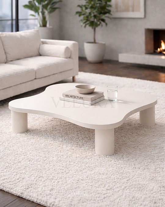 Kelebek Orta Sehpa - Kırık Beyaz